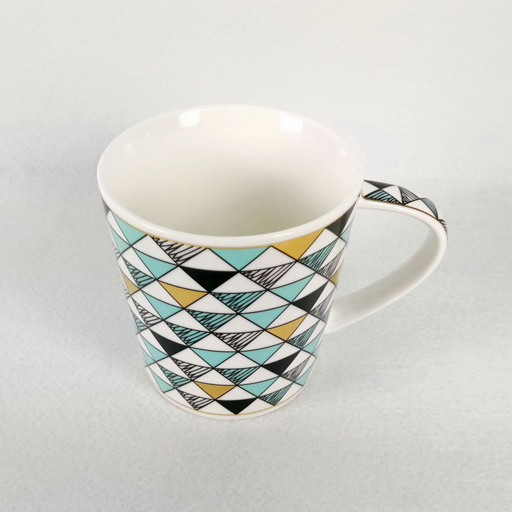 Wholesale unique design customize logo decal ceramic coffee mug 