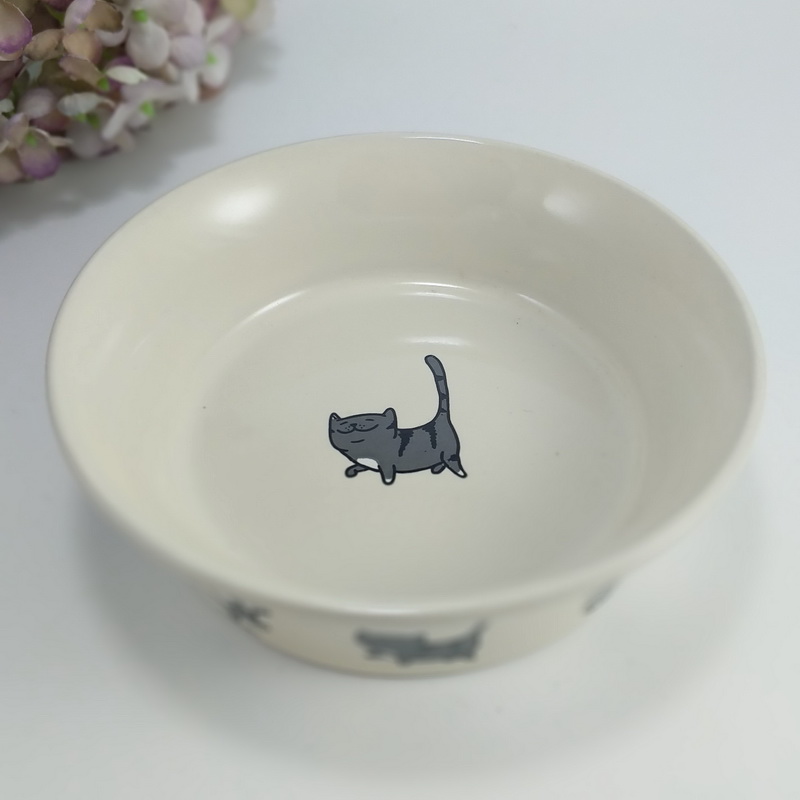  Hot Sale Water And Feeding Use Stoneware Pet Ceramic Dog Bowl For Food