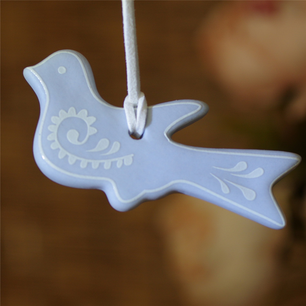 Star Shape Christmas Tree Decoration, Ceramic Ornament, Personalized Star Pendant