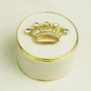 Shiny Silver Crystal Stones Inlaid Jewelry Box