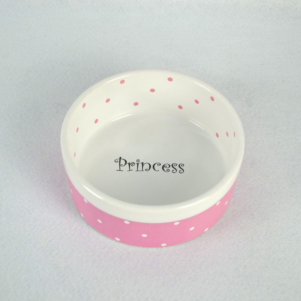 Small MOQ Customized Logo Ceramic Pet Dog Food Feeding Bowl