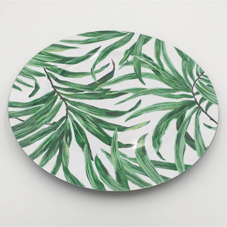 Wholesale Cutlery Set Round Disposable Plastic Plates with Hot Stamping