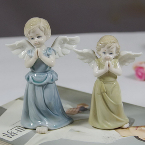 Europe Style Porcelain Craft Antique White Ceramic Angel