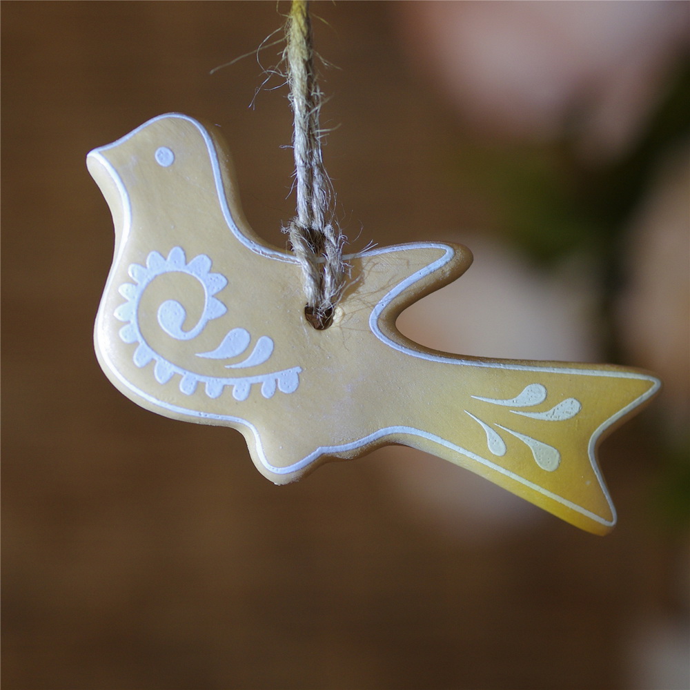 Embossed Ceramic Decoration Chip Grace Bracelet Pendant