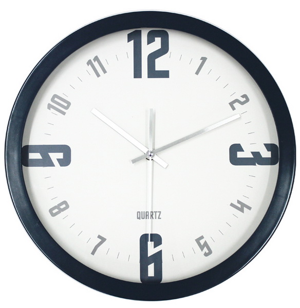 16inch Plastic Round Basic Style Wall Clock Can Print Customized Clock Dial Design