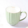 Wholesale Chaozhou Porcelain Mug Golden Rim White Ceramic Mug Cup Fine Bone China Footed Mug