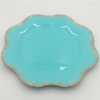 Best quality wholesale wedding beaded edge teal plastic charger plates