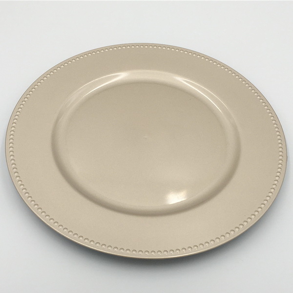 wholesale gold rim plastic dish plate
