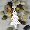 Porcelain Hanging Stand White Ceramic Blank Sublimation Christmas Tree Ornament