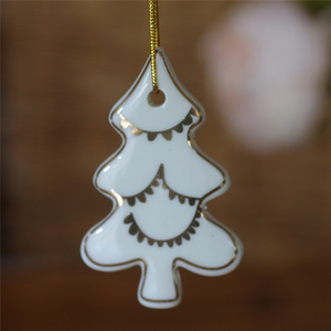 Best Sales Blank Sublimation Christmas Ornaments Ceramic Hanging Pendant