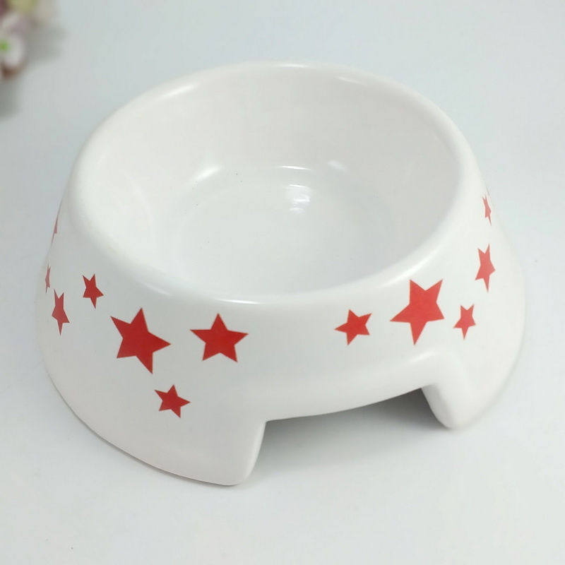 Double Color Elegant Pretty Ceramic Dog Bowl Pet Bowl