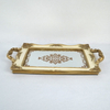 Metal Resin Mirrored Ornate Decorative Tray Jewelry Tray