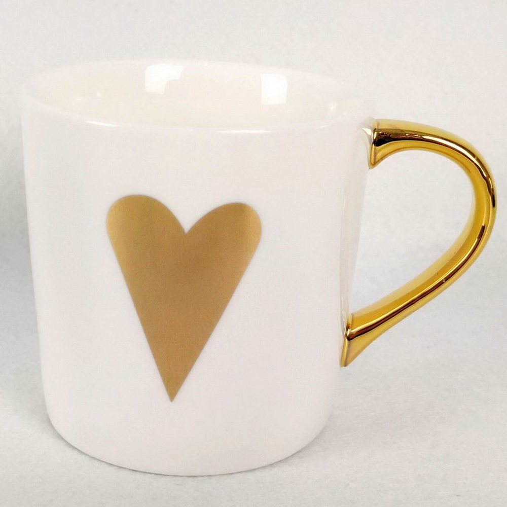 Competitive Price Ceramic Coffee Cup with Gold Rim