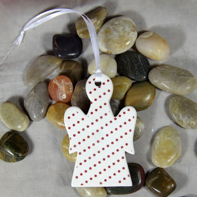 Blank Ceramic White Pendants Christmas Porcelain Ornaments