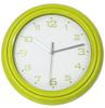 Home Decoration Simple Round Design 10 Inch Cheap Plastic Yellow Color Wall Clock