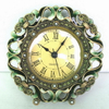 China Factory Direct Sale Plating Home Decor Zinc Alloy Table Clocks