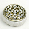Shiny Silver Crystal Stones Inlaid Jewelry Box