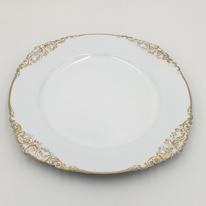 Luxury Plastic Dish Decorative White Plate