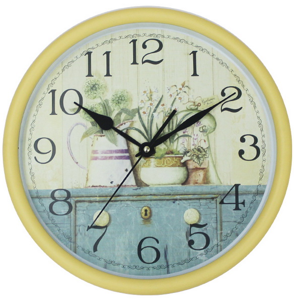Home Decoration Green Plant Wall Clock