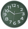 Brown Background Silver Numbers 3D Plastic Wall Clock