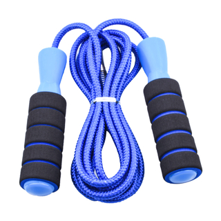 Blue jump rope fitness fat burning weight loss rope sports plastic handle skipping rope