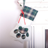 Dog Paw Plaid Sublimation Pet Christmas Stocking for Christmas Decorations
