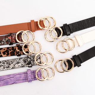 Fashionable Double Round Women's Belt