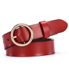 Leather Belts for Women Fashion Jeans Round Buckle Female 