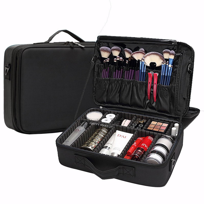 Brand Travel Cosmetic Bag For Women's Portable Beauticia Female Make Up Storage Box 