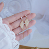 Exquisite Design Gold Leaf Tassel Stud Earring for Women 14k Real Gold Micro Pave Zircon Earring Bohemia Jewelry Accessories