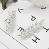 1Pair Trendy Brooch Jewelry Exquisite Tree Leaf Pins Brooches For Women Leaves Brooch Pin Gold Collar Needle Broche
