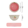 Ceramic Pink Strawberry Decorative Plate Jewelry Dish Plate Living Room Office Decoration Tableware Breakfast Bowl Home Decor