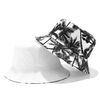 2023 New Unisex Fashion Summer Reversible Black White Coconut Tree Printed Fisherman Caps Bucket Hats Gorro Pescador Men Women