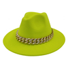 Men Fedora Unisex Solid Color Fedora Hat Women&#39;s 21-color Wide Brim Jazz Top Hat Autumn Winter British Retro Panama Hat