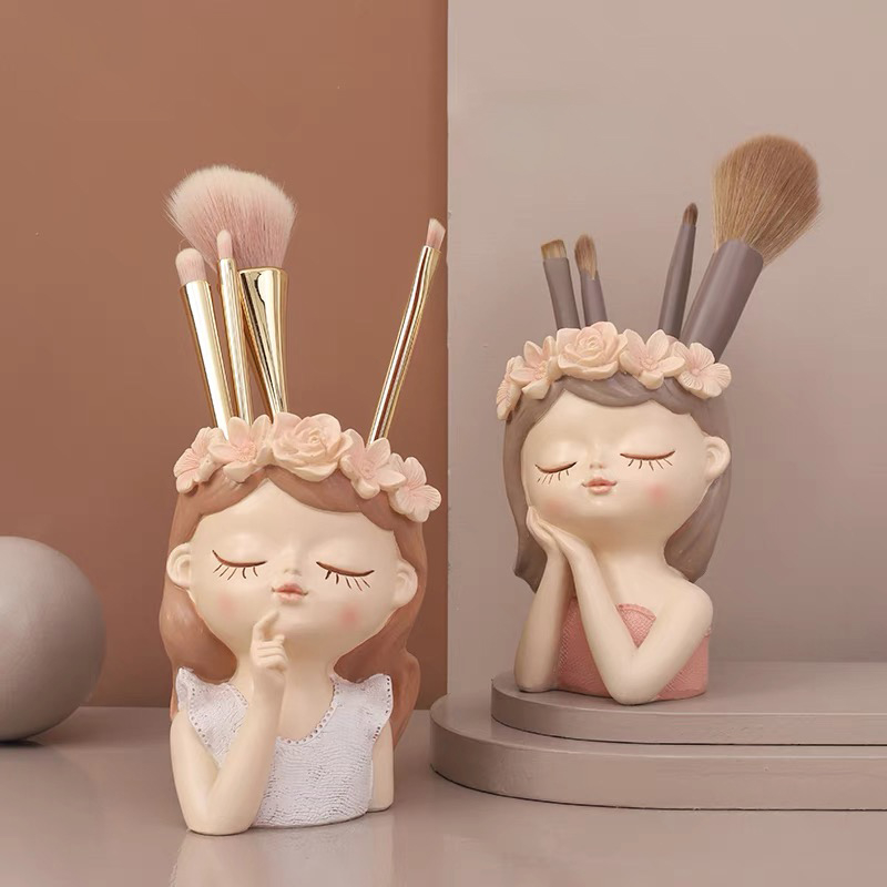 Nordic Flower Pots Cute Girl Decorative Planters Succulents Cactus Flower Pot Decorative Planters for Plants Home Decor Gift