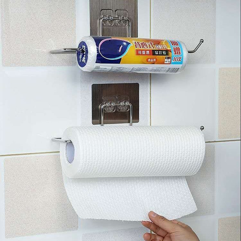 1/2pcs Hanging Toilet Paper Holder Roll Paper Holder Bathroom Towel Rack Stand Kitchen Stand Paper Rack Home Storage Racks