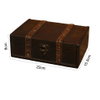  Wooden Vintage Lock Treasure Chest Jewelry Storage Box Case Organizer Large Capacity Retro Wood Bracelet Hair Clip Trinket Case