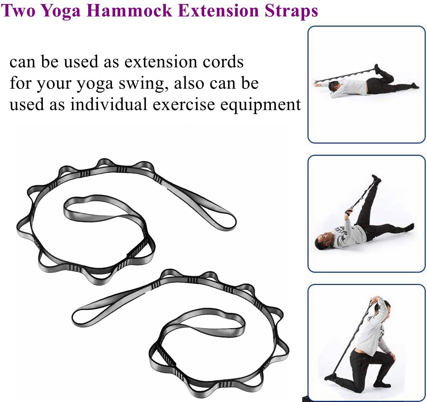 Aerial Yoga Swing Full Set Yoga Hammock Trapeze Extension Antigravity Ceiling Hanging Yoga Sling Inversion Exercises Tool
