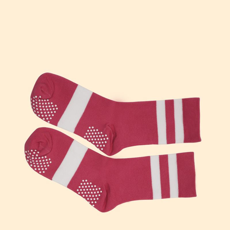 Women Yoga Socks Medium-Length High Tube Pilates Floor Trampoline Sports Fitness Non-Slip Breathable Socks