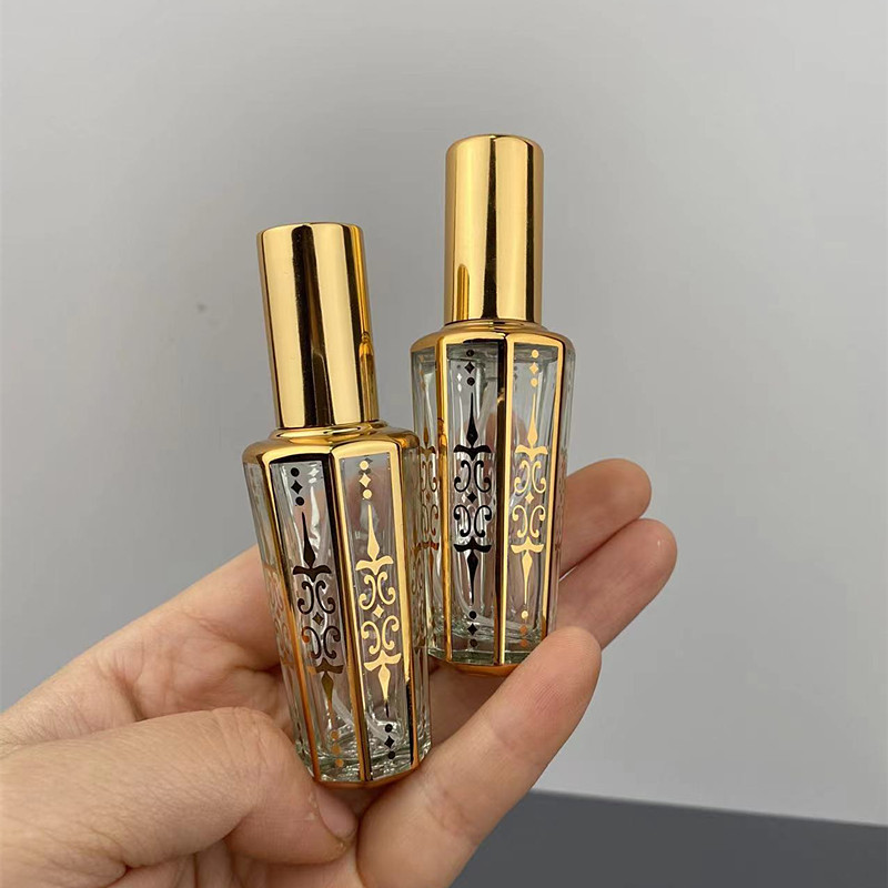 15ml Spray Bottles Gold Sample Empty Containers Travel Portable Glass Perfume Bottle Atomizer Elegant Alcohol Ultra Mist Sprayer