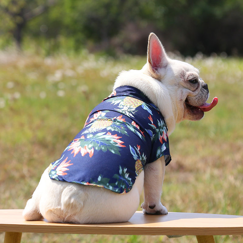 1 PCS Hawaiian Beach Style Dog T-Shirts Thin Breathable Summer Dog Clothes for Small Dogs Puppy Pet Cat Vest