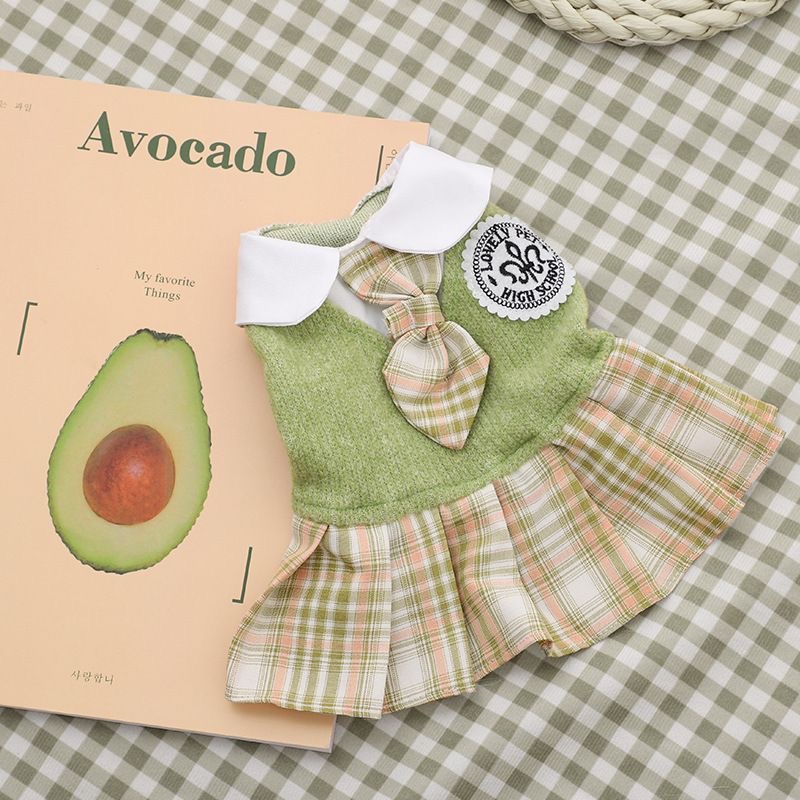 2023 Autumn Winter PuppyPet Sweater Dress Cat Dress Small Medium Dog Pet Clothes Bow Tie Dog Dresses Puppy Couple Clothes Pug