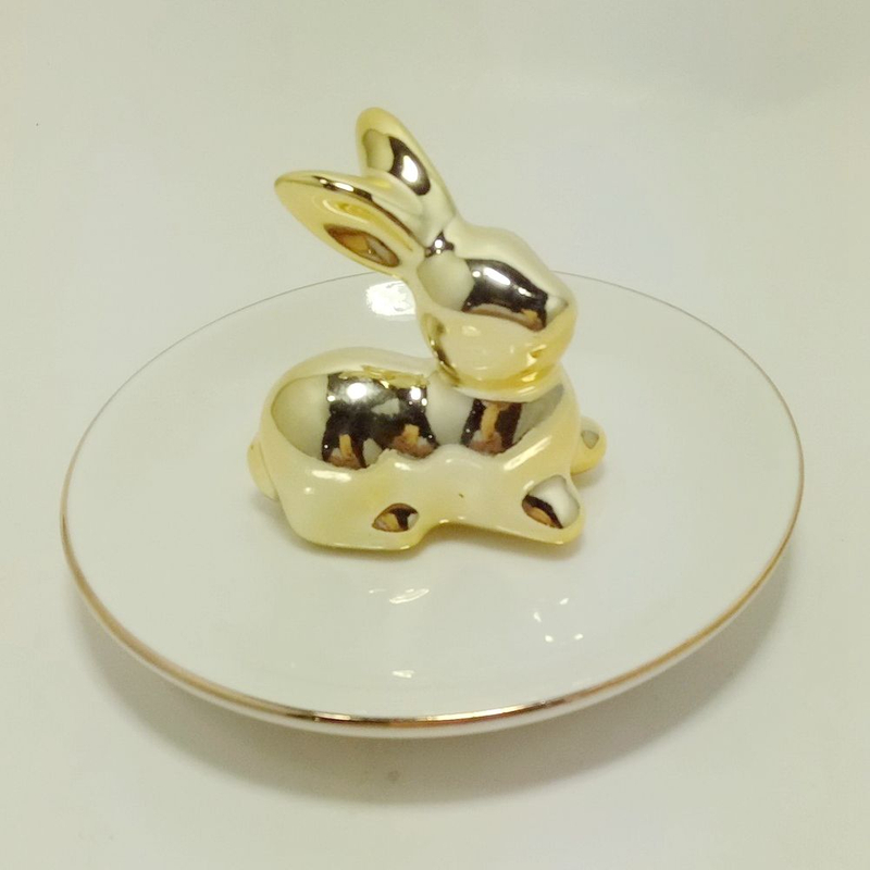 Alpaca Ring Holder Wedding Llama Jewelry Tower Ceramic Dish Plate Jewel Championship Ring Display Organizer Trinket Tray