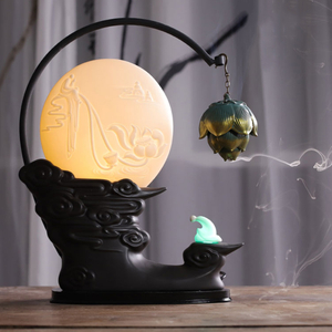 Vintage style Incense Burner Lotus Shape Backflow Incense Burner Stick Incense Holder
