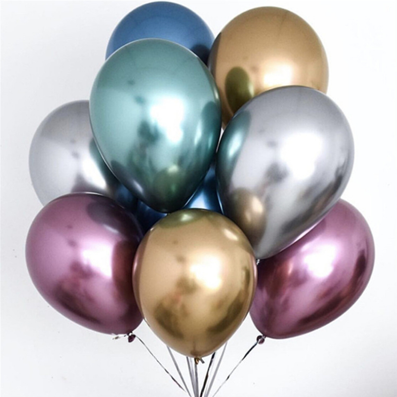 10pcs 5/10/12inch Glossy Metal Pearl Latex Balloons