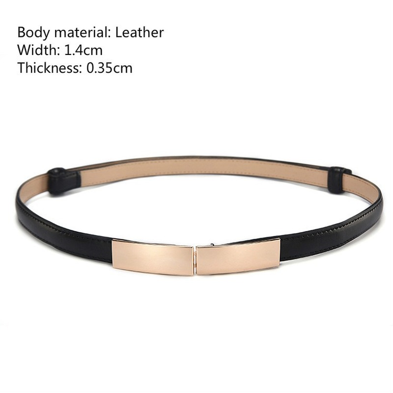 Thin Skinny Metal Gold Elastic Buckle Waistband Belt Dress Accessories