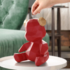 Piggy Bank Resin Teddy Bear Figurines Money Box Children Coins Storage Box Animal Toy Coin Bank Home Decoration Gift