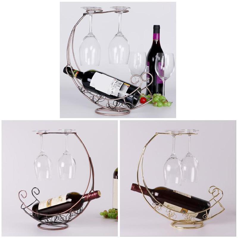 Red Wine Rack Glass Holder Shelf Bottle Bracket Drinking Cup Pirate Ship Goblet Decorations Families Bars Cafes Ideal Gifts