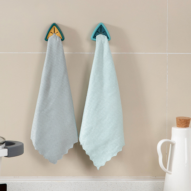 Towel Holder Towel Storage Racks Hanger Adhesive Towels Storage Wash Cloth Clip Sucker Wall Window Bathroom Kitchen Accessories