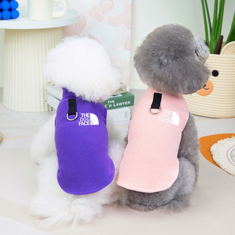 Winter Fleece Pet Dogs Clothes Warm Dog Vest Jacket With Pull Ring French Bulldog Puppy For Small Medium Dogs Clothing Perro